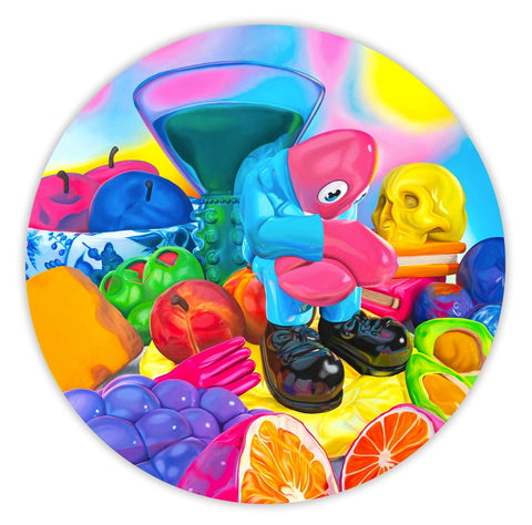 Still Life with Lobster (Pink), PHILIP COLBERT, 2023Oil on Canvas150.0 × 150.0 × 5.0 cm