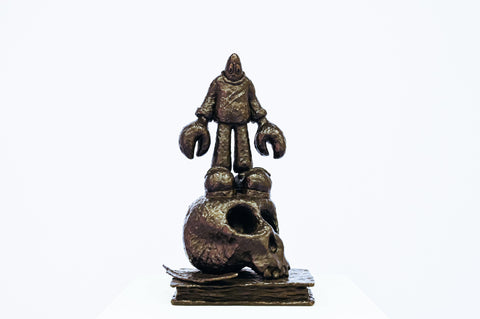 Lobster Standing on Skull