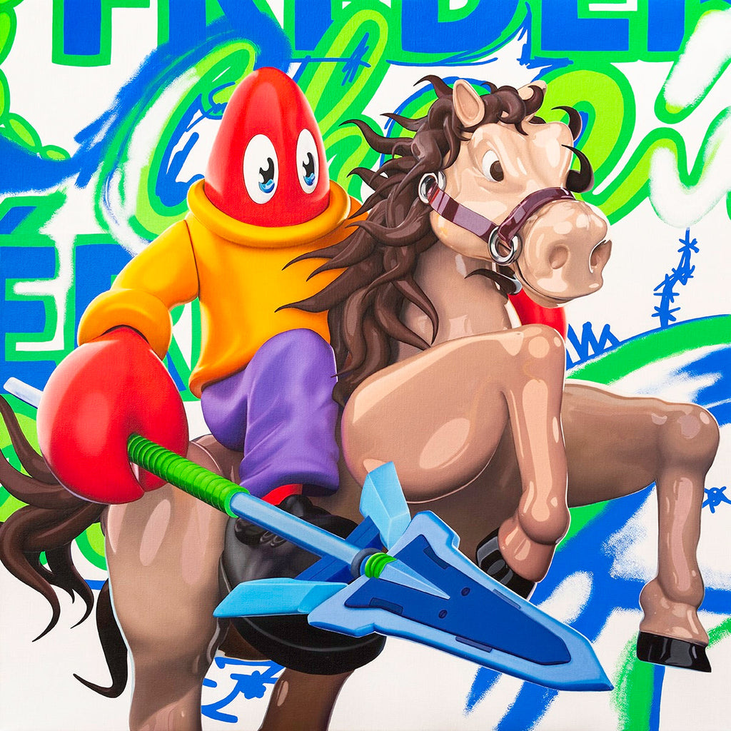 Battle for Lobsteropolis (Figure) XXXII, PHILIP COLBERT, 2025Oil on canvas100.0 × 100.0 cm