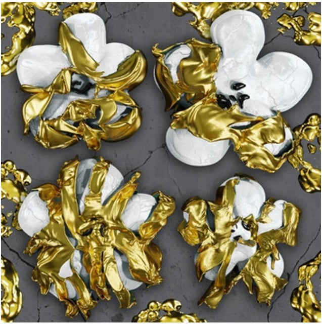 Flower Studies (White and Gold)