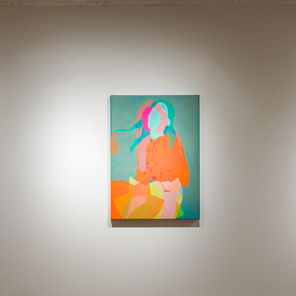 Flirting With Yesteryears II, REBECCA BERNAU, 2024Acrylic and oil pastel on canvas84.0 × 60.0 cm