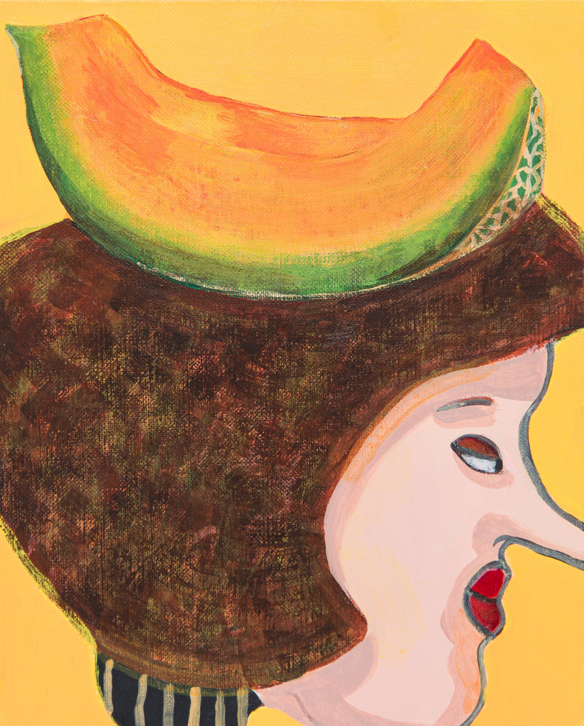 melon, SACHIKO KAMIKI, 2025Acrylic on canvas27.3 × 22.0 cm