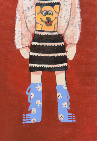 Black dress, SACHIKO KAMIKI, 2025Acrylic on canvas22.7 × 15.8 cm