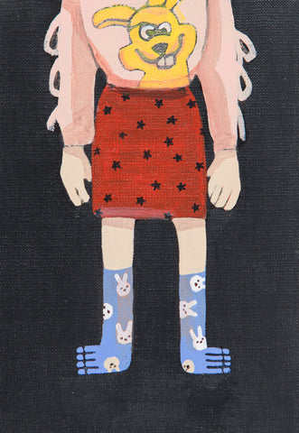Red skirt, SACHIKO KAMIKI, 2025Acrylic on canvas22.7 × 15.8 cm