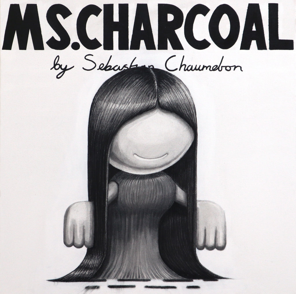 MS. CHARCOAL, SEBASTIAN CHAUMETON, 2024Acrylic, ink on canvas80.0 × 80.0 × 4.0 cm