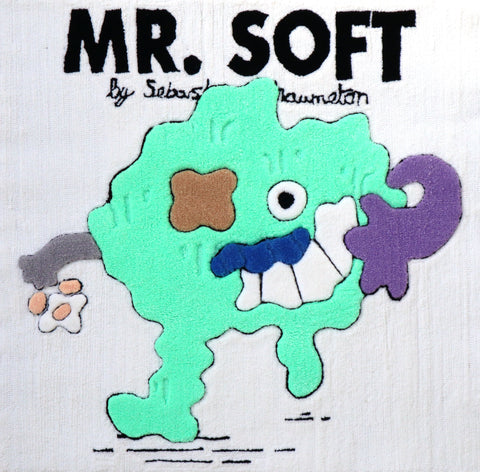 MR. SOFT, SEBASTIAN CHAUMETON, 2024Mixed media110.0 × 110.0 × 2.0 cm