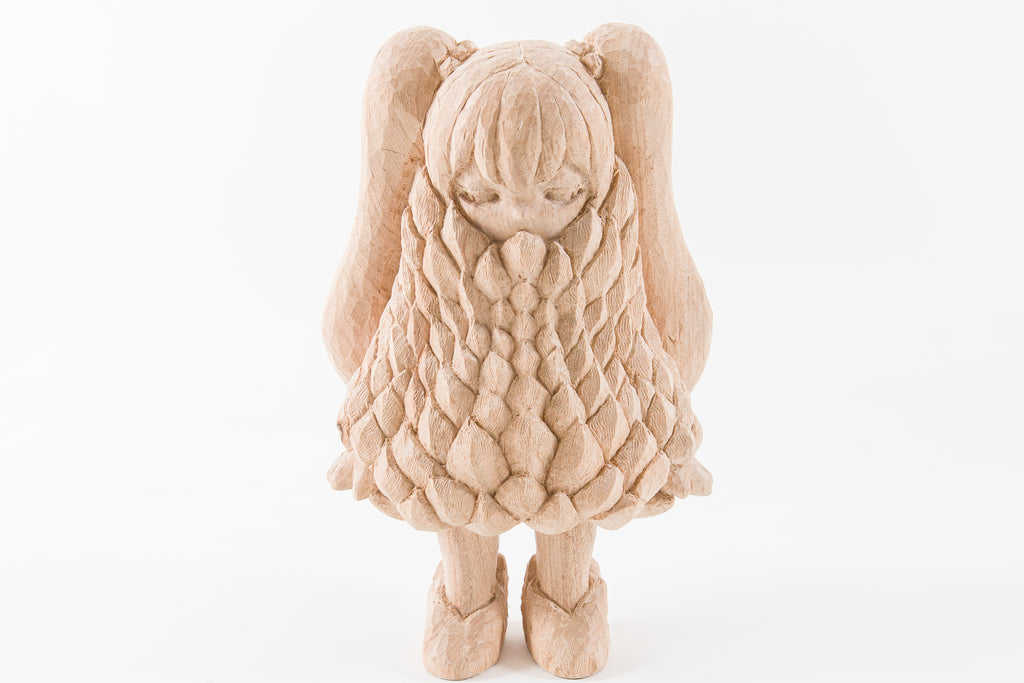 gekirin clothes Mini Miku Ver., SHINYA NAGASHIMA, 2026Camphor wood carving23.0 × 17.2 × 35.0 cm