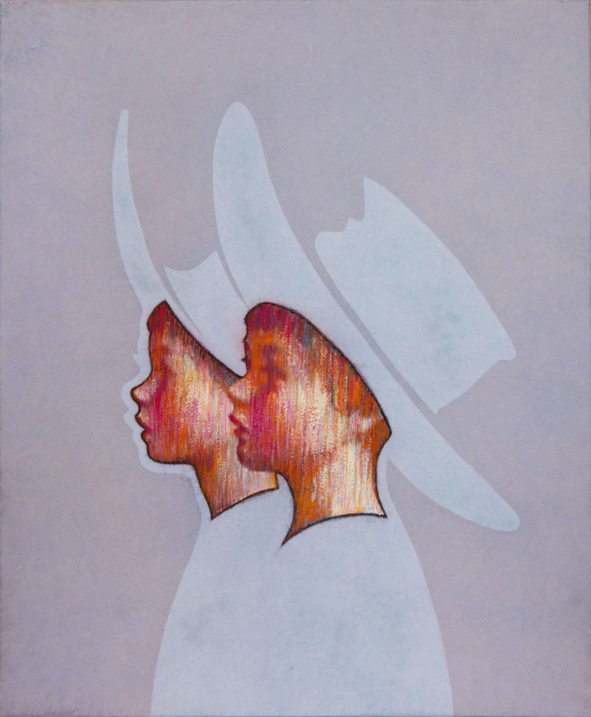 Stained by Light, SHIZUKA ANDO, 2025Tengujo paper, Mineral pigments, Suihi paint on kumohada mashi60.6 × 50.0 cm