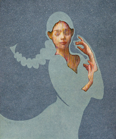 Because Dreams Are Meant to Be Seen Alone Ⅱ, SHIZUKA ANDO, 2025Acrylic, Mineral pigment, Tengujo paper, Foil on canvas72.7 × 60.6 cm