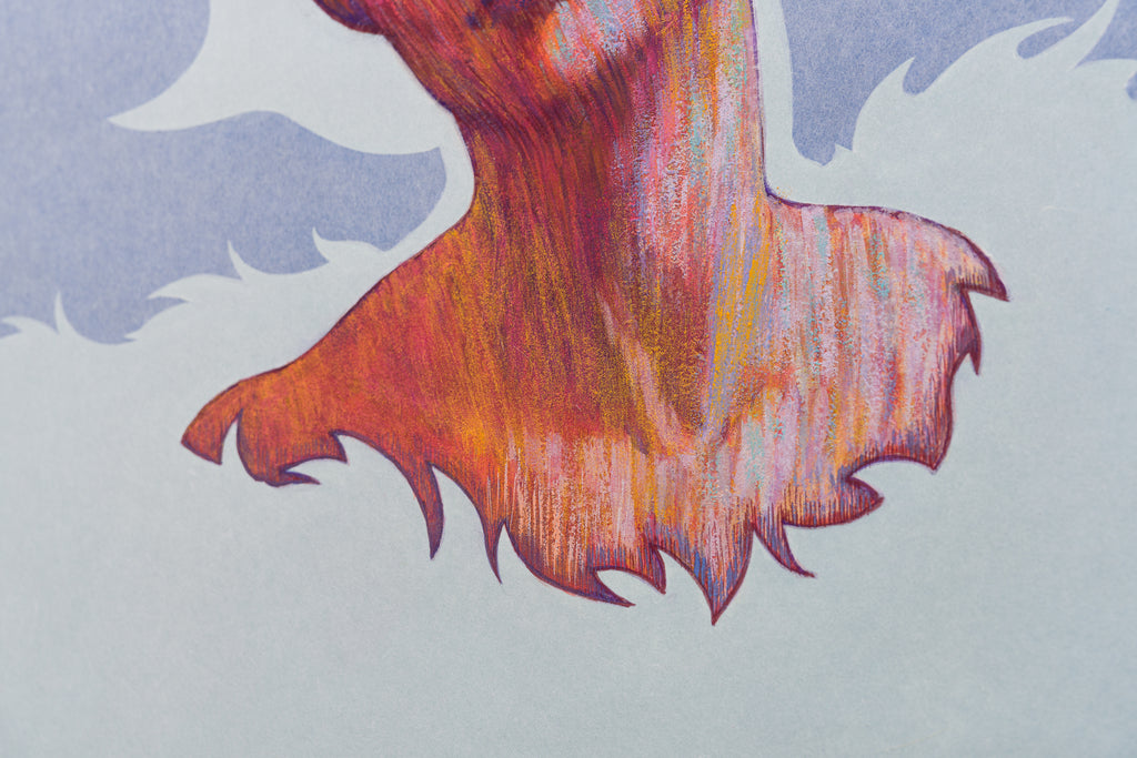 Radiance II, SHIZUKA ANDO, 2025Acrylic, Mineral pigment, Tengujo paper on kochi hemp paper116.7 × 80.3 cm