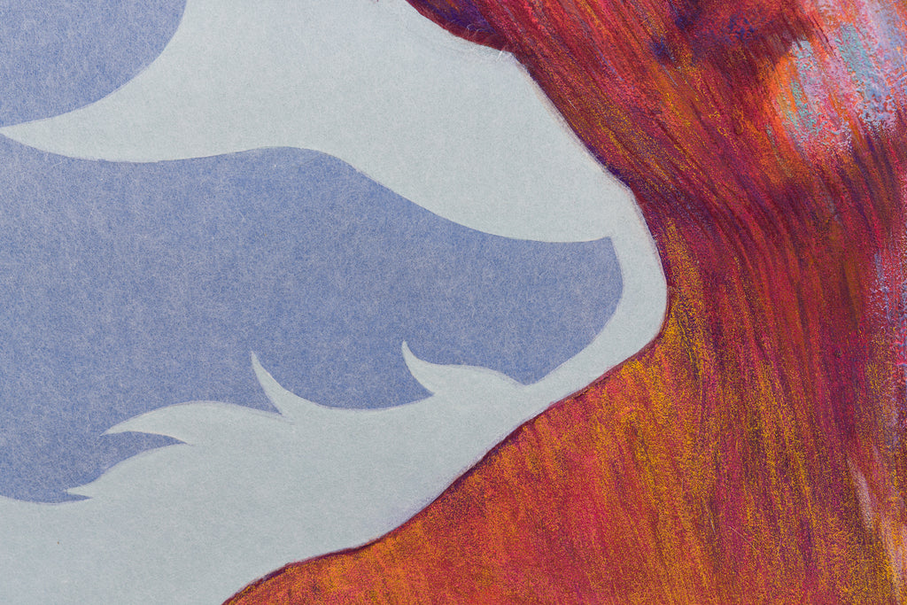 Radiance II, SHIZUKA ANDO, 2025Acrylic, Mineral pigment, Tengujo paper on kochi hemp paper116.7 × 80.3 cm