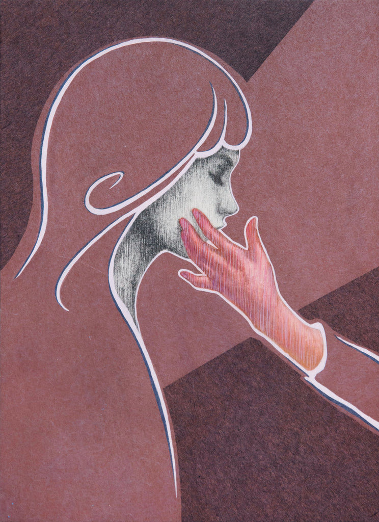 It’s Okay Now, SHIZUKA ANDO, 2023Kochi mashi paper, Tengujo paper, Suihi paint, Mineral pigments45.5 × 33.3 cm