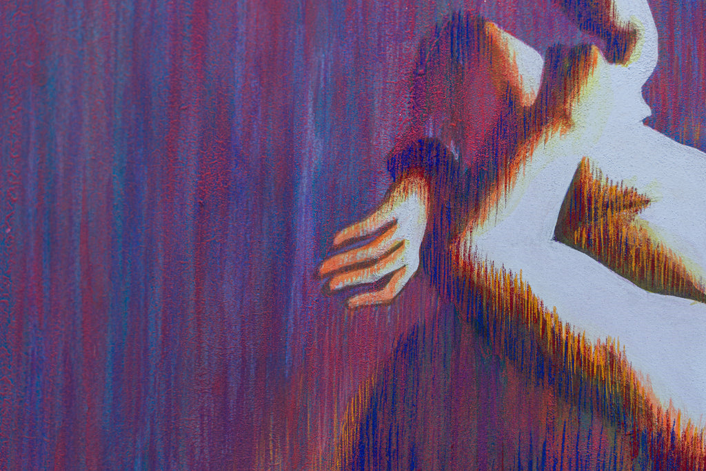 Where the Light Falls Ⅰ, SHIZUKA ANDO, 2026Mineral pigments, Acrylic on art cloth91.0 × 72.7 cm