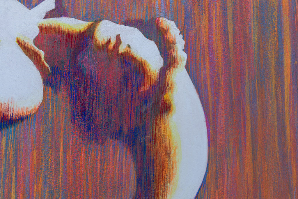 Where the Light Falls Ⅰ, SHIZUKA ANDO, 2026Mineral pigments, Acrylic on art cloth91.0 × 72.7 cm