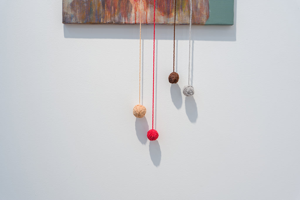 Migratory Bird, SHIZUKA ANDO, 2026Acrylic, Mineral Pigments, and Yarn on canvas53.0 × 45.5 cm