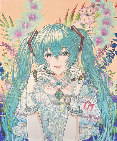 A Garden in Fantasy [Phalaenopsis Orchid : MIKU], SHOKO HIROSE, 2026Uv printing, Oil on canvas72.7 × 60.6 cm