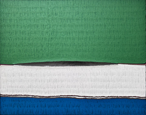 Interstice-Pile up & Rub (5-04), SOONIK KWON, 2026Mixed media on canvas90.9 × 72.7 cm