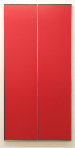 TK1063-3/4-18, TADAAKI KUWAYAMA, 2018Acrylic on canvas with aluminium strip162.0 × 81.0 cm