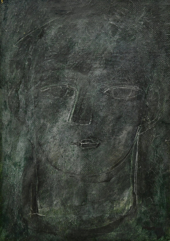 Green Girl, TETSUO MIZÙ, 1984Oil on canvas22.7 × 16.0 cm