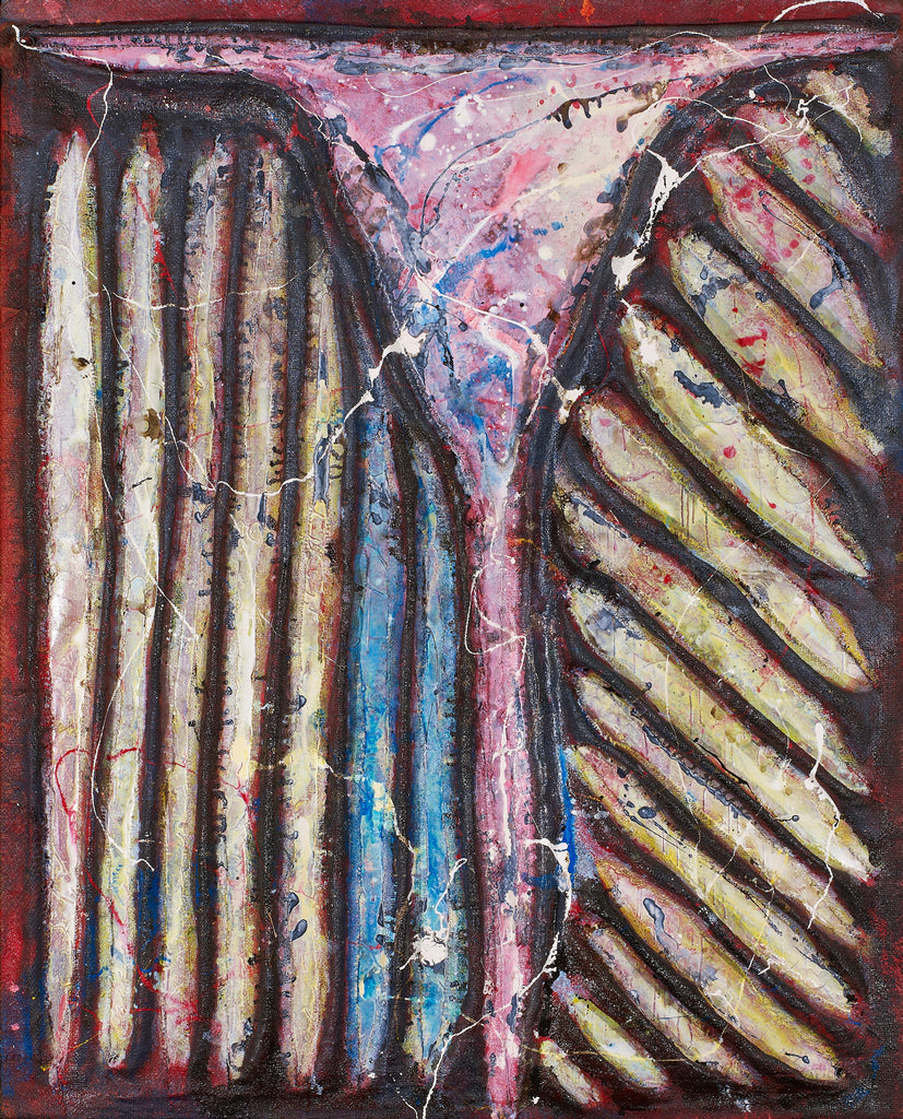 Work 130931, TSUYOSHI MAEKAWA, 1963Oil and Burlap on canvas162.5 × 131.5 cm