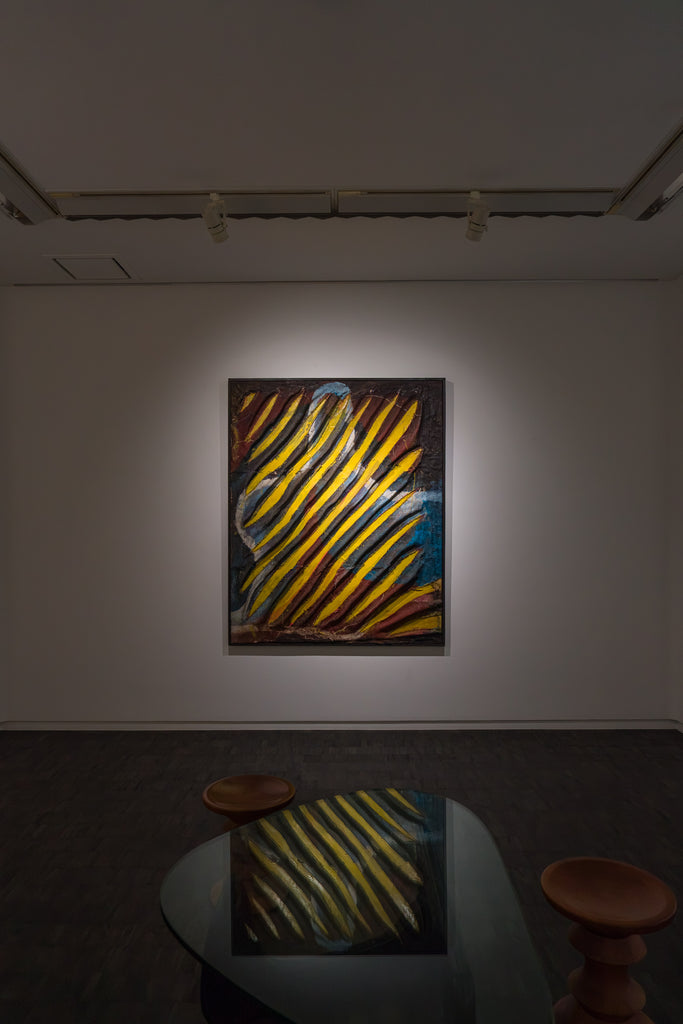 Work 130934, TSUYOSHI MAEKAWA, 1964Burlap, Oil on canvas162.5 × 130.5 cm