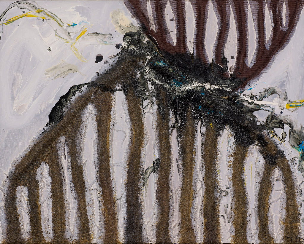 Work 131013, TSUYOSHI MAEKAWA, 2003Burlap, Oil on canvas32.0 × 41.0 cm