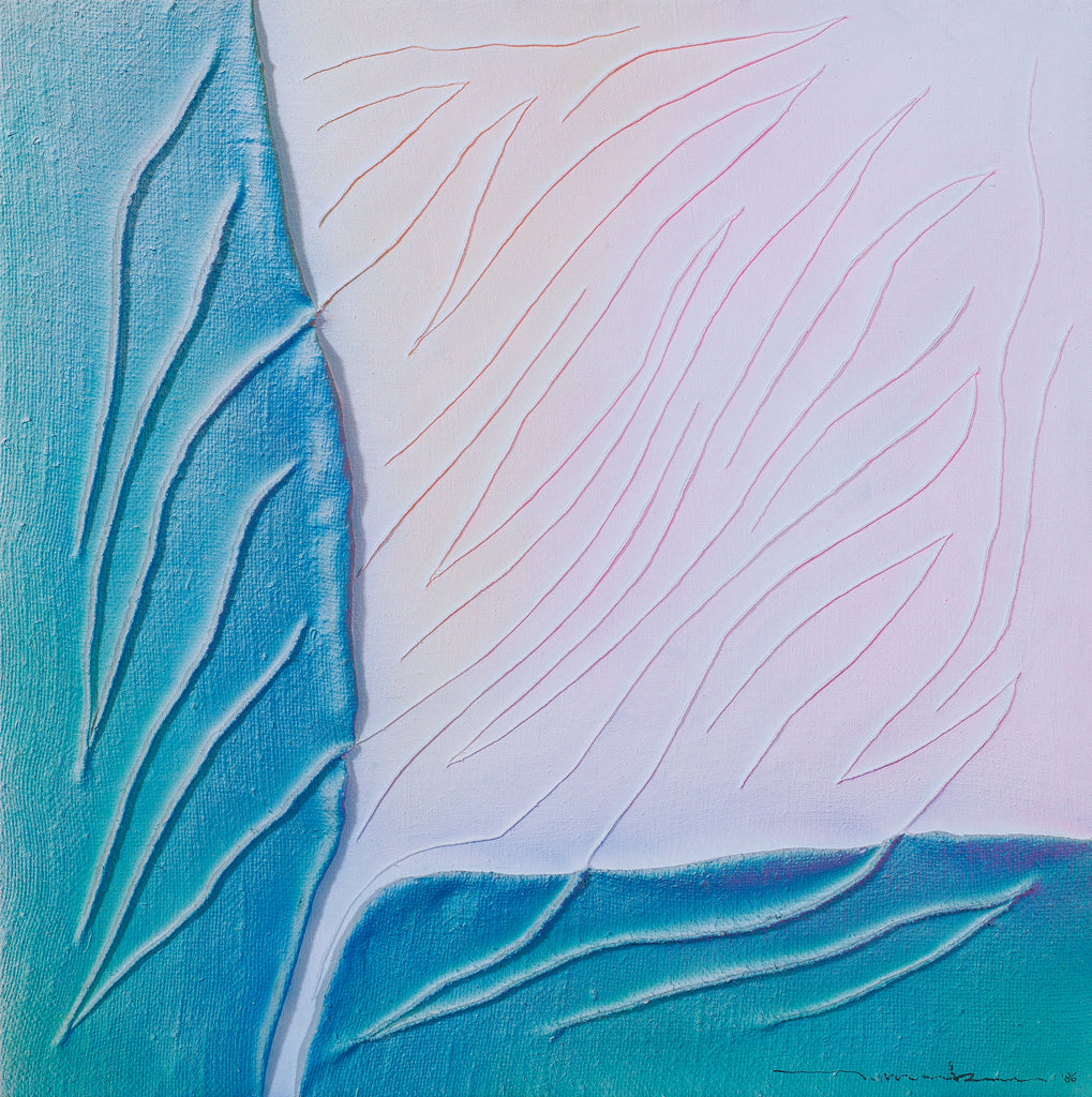 Untitled 150501, TSUYOSHI MAEKAWA, 1986Burlap, Oil on canvas92.0 × 92.0 cm