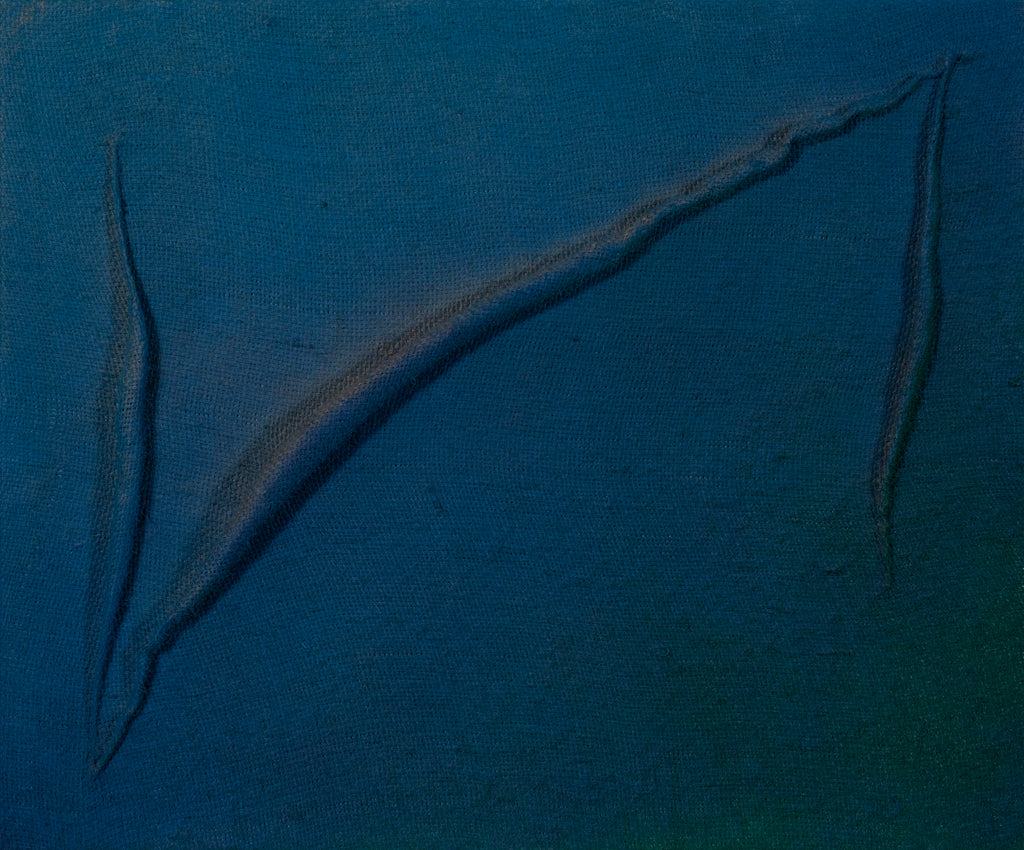 Untitled 161239, TSUYOSHI MAEKAWA, 2016Acrylic, Printed washi paper, Resin, Mineral pigments on canvas61.0 × 73.0 × 6.0 cm