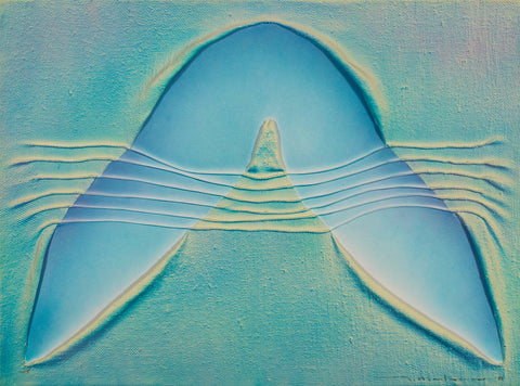 Untitled 150489, TSUYOSHI MAEKAWA, 1986Acrylic, Sewing, Burlap on cotton cloth92.0 × 123.5 cm