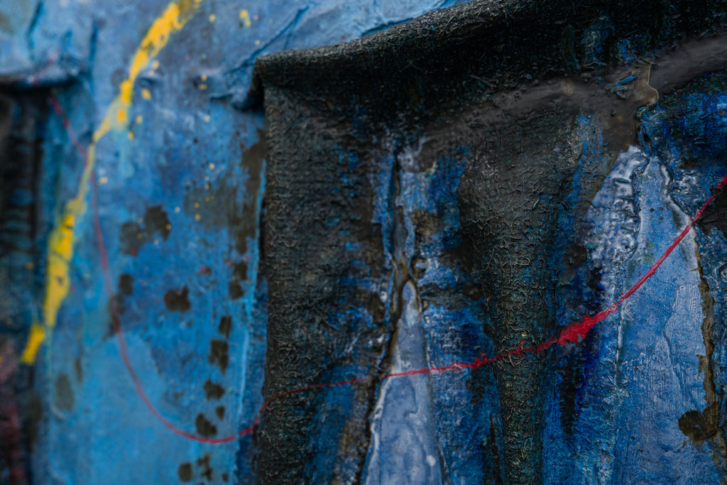 Untitled, TSUYOSHI MAEKAWA, 1965Burlap, oil on canvas162.5 × 132.0 cm
