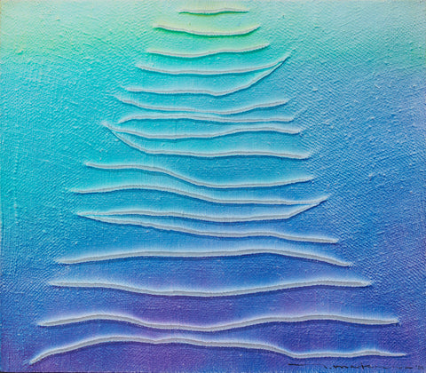 Untitled 150512, TSUYOSHI MAEKAWA, 1986Burlap and acrylic on panel69.0 × 81.0 cm