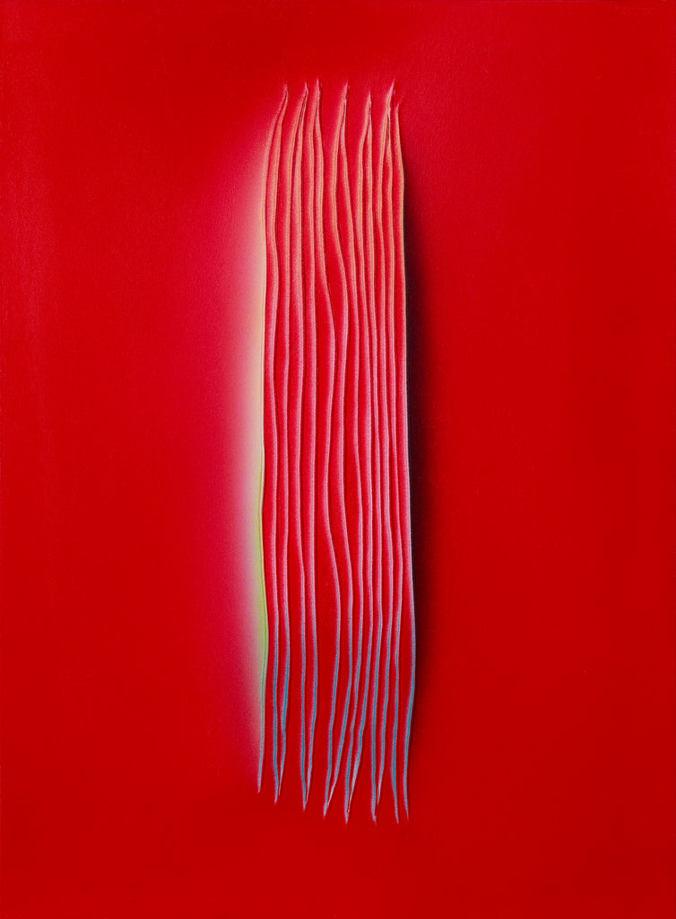 Untitled 181111, TSUYOSHI MAEKAWA, 2002Acrylic, Printed washi paper, Resin, Mineral pigments on canvas73.0 × 53.0 cm