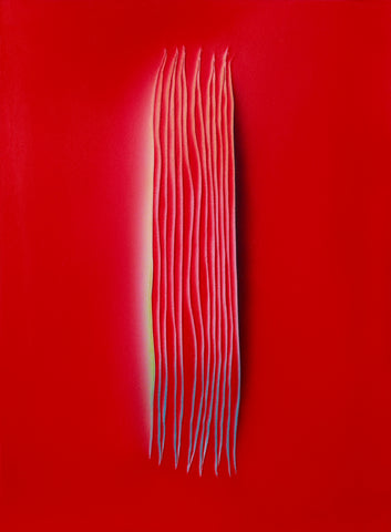 Untitled 181111, TSUYOSHI MAEKAWA, 2002Acrylic, Printed washi paper, Resin, Mineral pigments on canvas73.0 × 53.0 cm