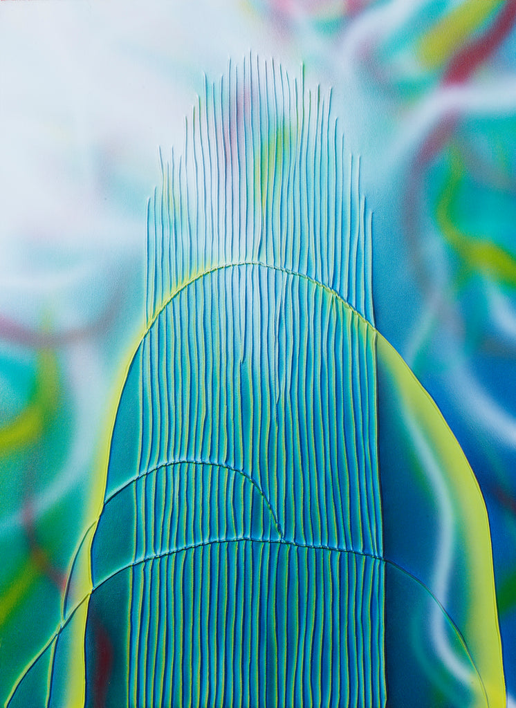无标题 080105, TSUYOSHI MAEKAWA, 2008Acrylic on sewn burlap73.0 × 53.0cm