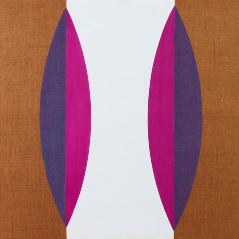 Untitled 150507, TSUYOSHI MAEKAWA, 1975Burlap, Cotton cloth and acrylic on panel92.0 × 92.0 cm
