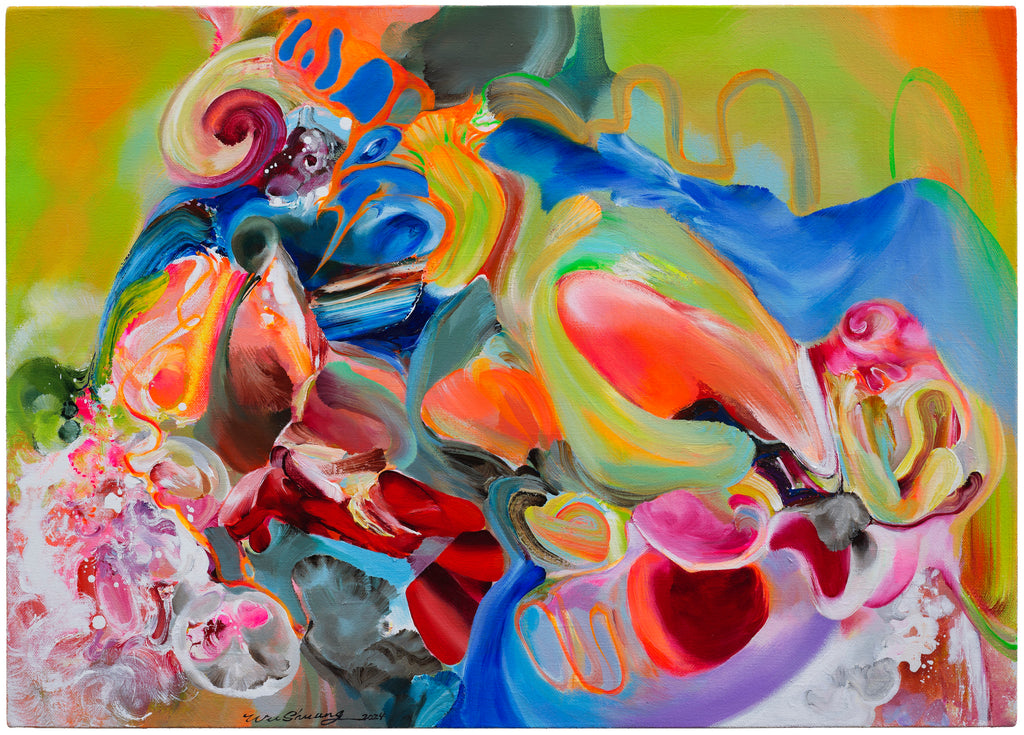 A Labyrinth of Refracted Light, WU SHUANG, 2024Acrylic on canvas50.0 × 70.0 cm