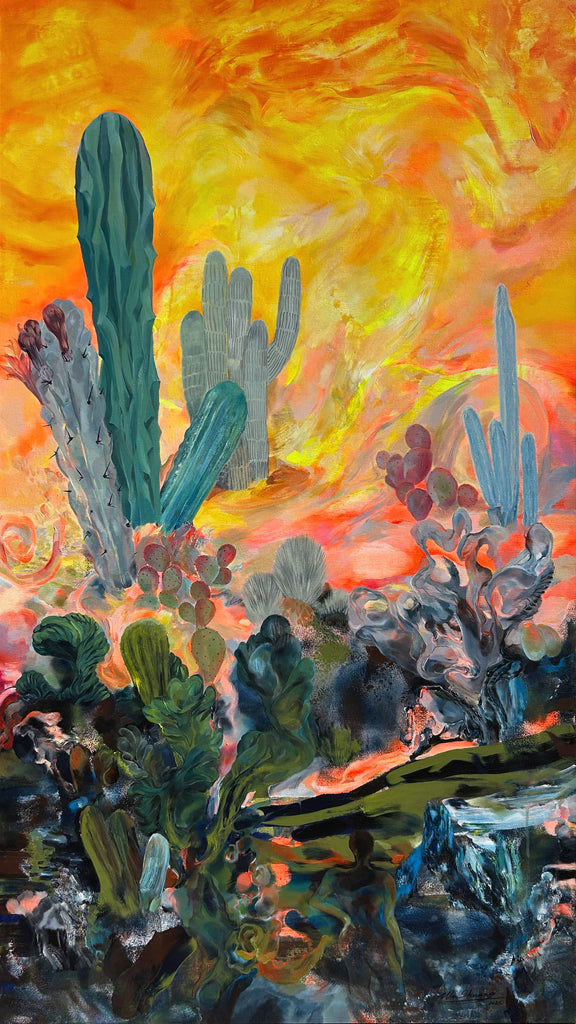 Humbled by Earth, WU SHUANG, 2025Acrylic on canvas160.0 × 90.0 cm