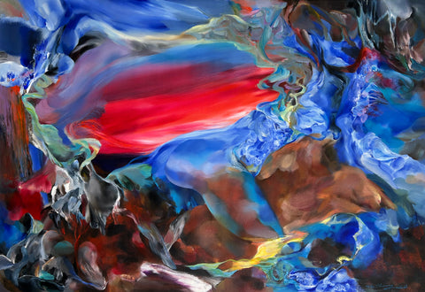 The Beginning of Life, WU SHUANG, 2025Oil and acrylic on canvas62.0 × 92.0 cm