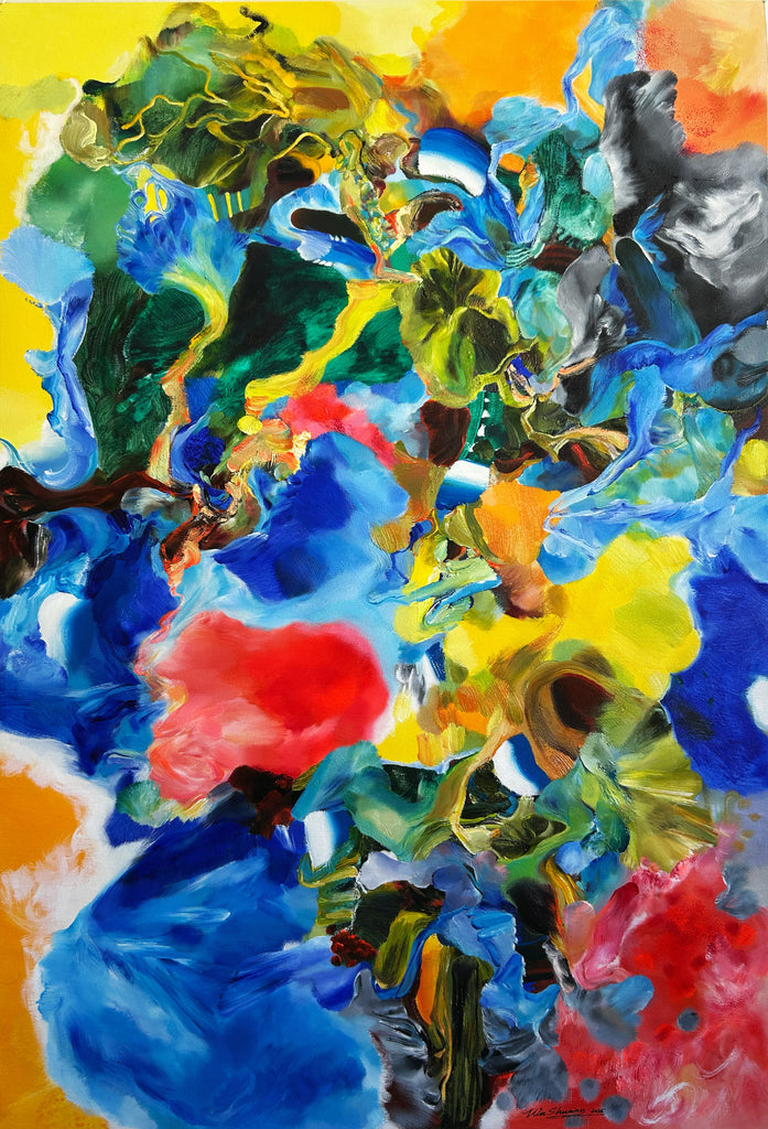 Land of God, WU SHUANG, 2025Oil and acrylic on canvas92.0 × 63.0 cm