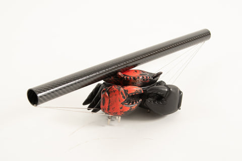 Threshold 3, YOSHIAKI NAKAMURA, 2026Carbon tube, Small crab box, Wire, Panel, Burlap, Cotton fabric, Oil paint13.0 × 39.0 × 38.5 cm