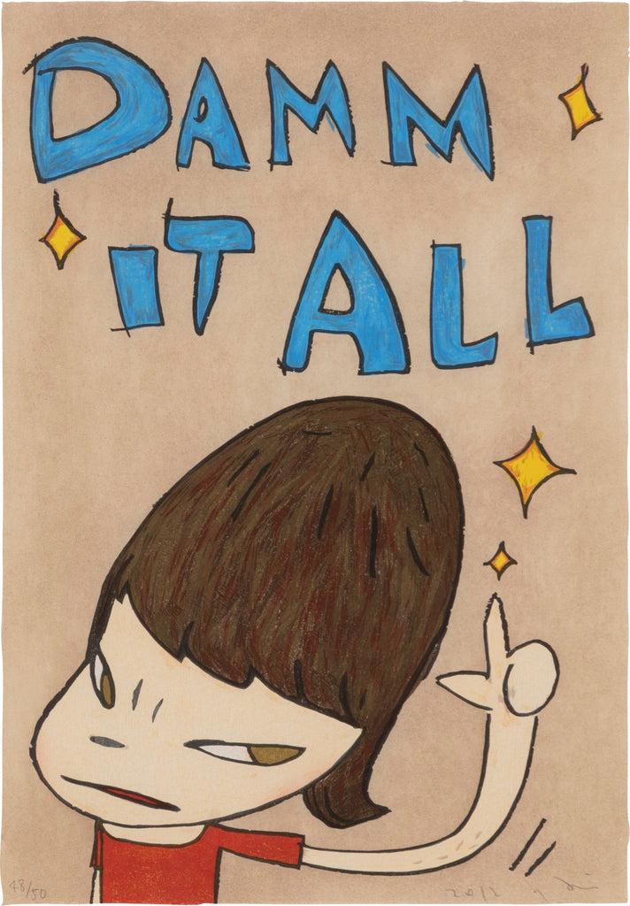 Damn it All, YOSHITOMO NARA, 2012Woodblock print on paper41.8 × 29.2 cmEdition of 50