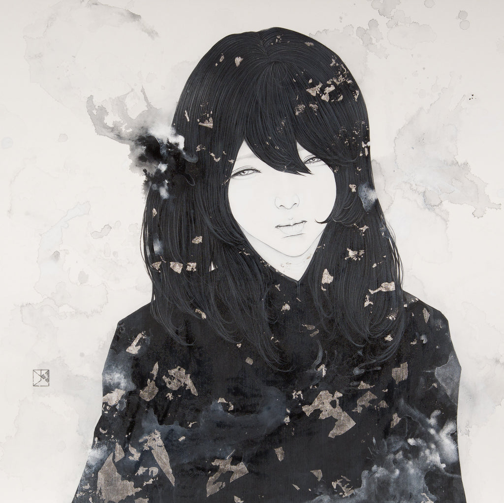 Ghost -z-, YU KAWASHIMA, 2024Ink, Mineral pigments, Platinum leaf on hemp paper, With label72.7 × 72.7 cm