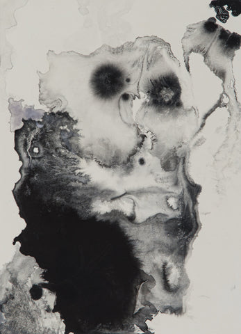 Mu (1), YU KAWASHIMA, 2025Mineral pigments, Ink on hemp paper33.3 × 24.2 cm