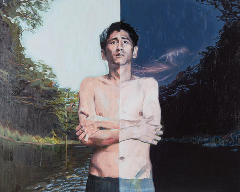 I feel....., YUDAI TAKEUCHI, 2026Acrylic and oil on canvas80.3 × 100.0 cm