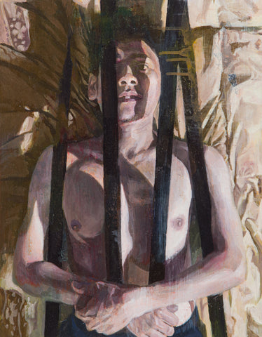 The Weight, YUDAI TAKEUCHI, 2026Gesso and oil on wood panel31.8 × 41.0 cm