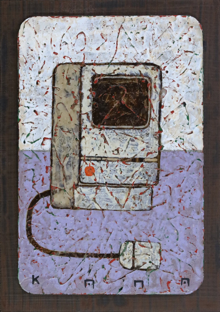 Computer, YUJI KANAMARU, 2024Panel, Cardboard, Acrylic paints17.0 × 12.0 cm