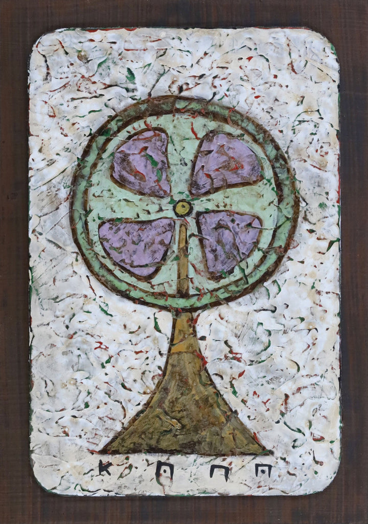 Fan, YUJI KANAMARU, 2024Panel, Cardboard, Acrylic paints17.0 × 12.0 cm