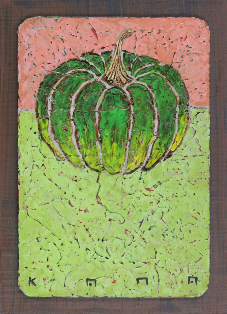 Pumpkin, YUJI KANAMARU, 2024Panel, Cardboard, Acrylic paints17.0 × 12.0 cm