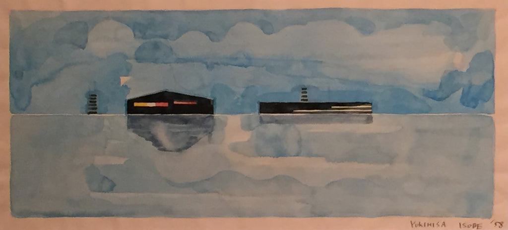 Work, YOSHIOKA ISOBE, 1958Watercolor on paper19.5 × 45.0 cm