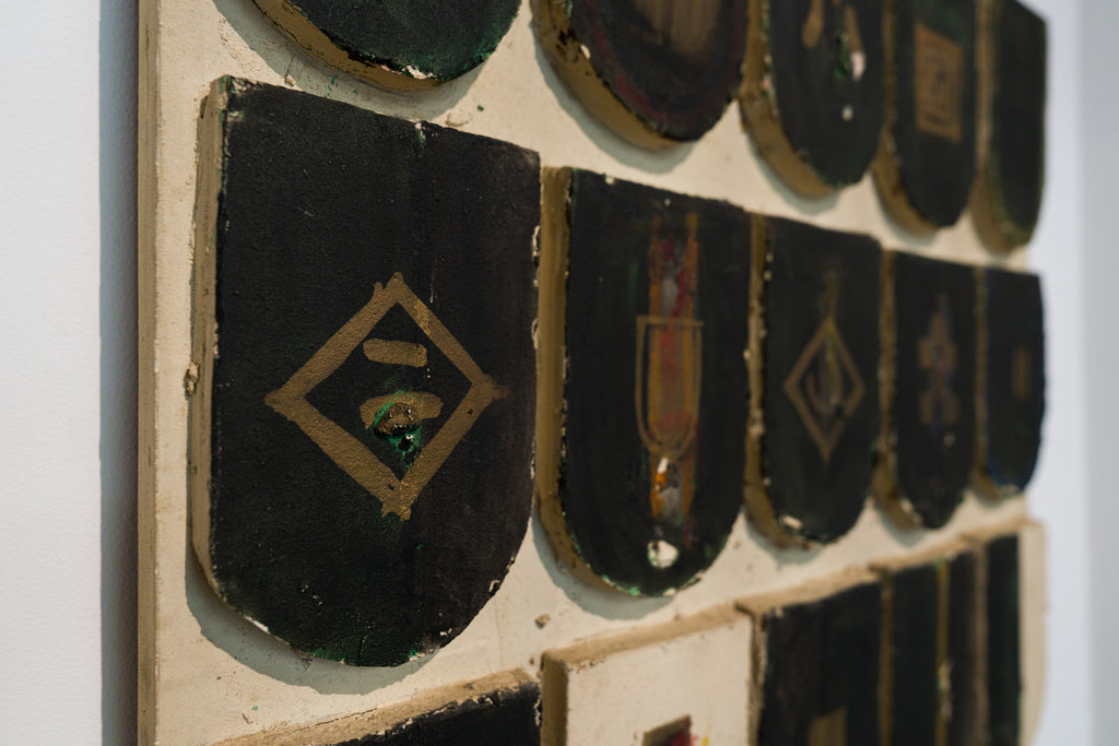 Work '62, YUKIHISA ISOBE, 1962Wood, Marble powder and oil on board73.3 × 60.5 × 5.2 cm
